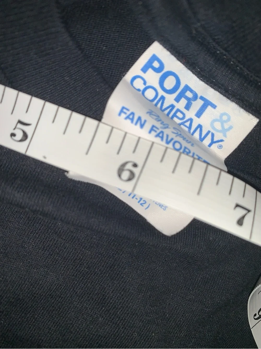 Black Graphic T-Shit Port and Company Size Large 11-12